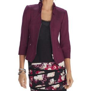 NWT WHBM PONTE BURGUNDY JACKET Size 10